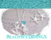 BEACH WEDDING BRIDESMAIDS ------- Wedding Party, Bridesmaid Jewelry Set, Starfish Earrings, Bridesmaid Jewelry,  Pearl, Bridal Jewelry