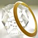 Bakelite Vintage Bangle Bracelet  Sleek Corn color Spacer