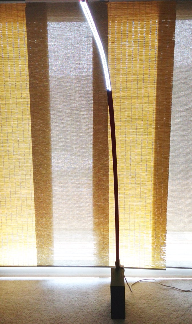 Contemporary and Modern Metal Floor Lamp with Weighted Base and 96 LEDs 