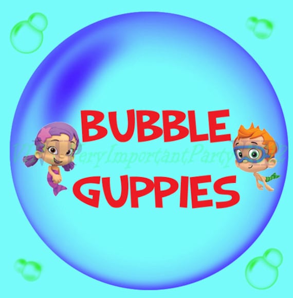 Bubble Guppies Hershey Candybar Wrapper - Birthday Party Favor - Special Price Il_570xn