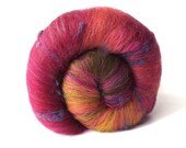 Spinning batts - 100g - 3.5oz - merino wool  - silk noil - Tussah silk - THE DOGWOOD