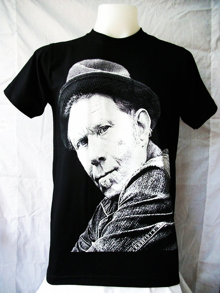 Tom Waits Rock Experimental Rock Men Black T Shirts Size M