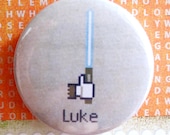 Luke Lightsaber Facebook like (Retro Starwars) - 1.75" Badge / Pinback Button