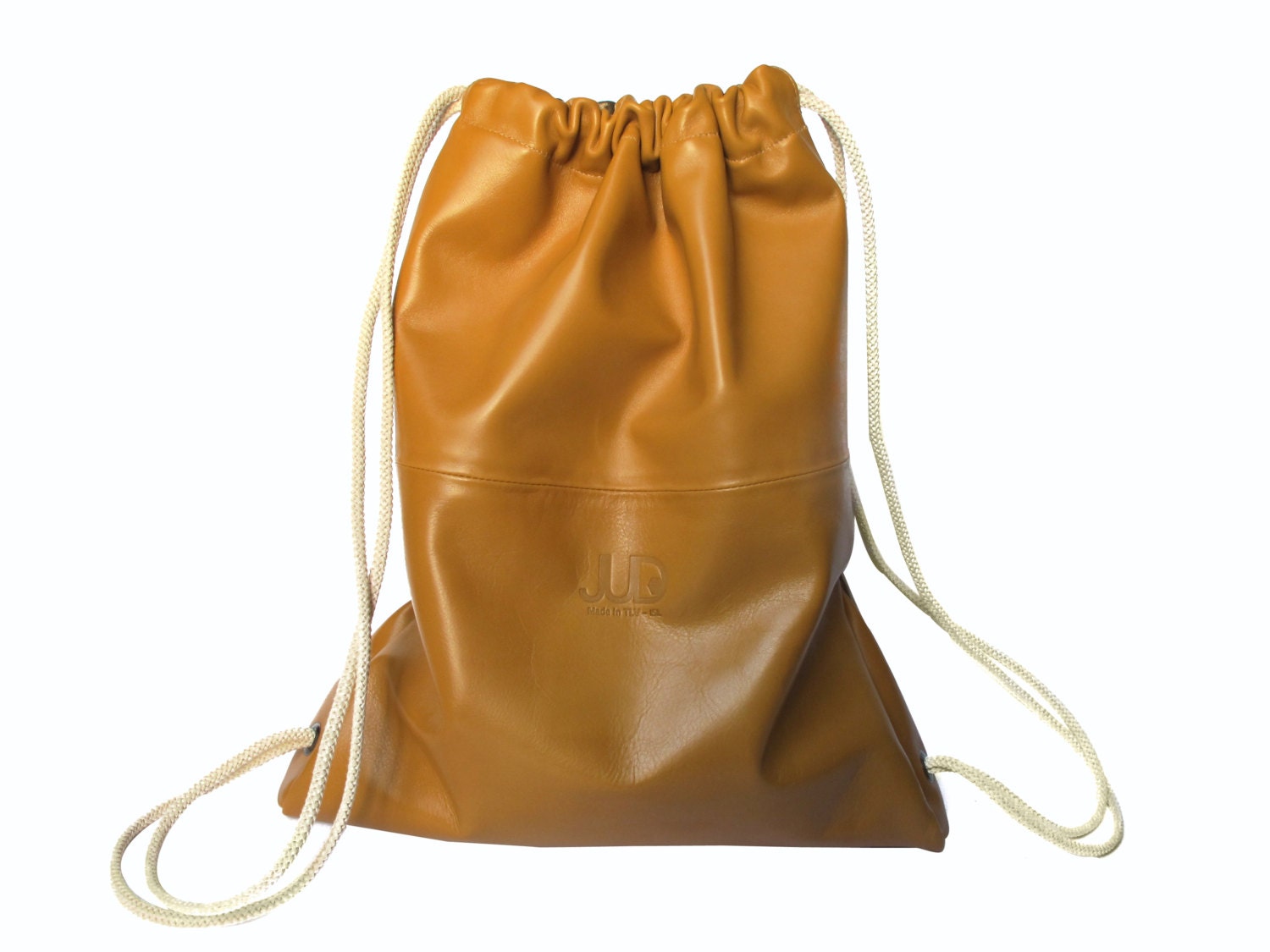 Leather Backpack,Mustard/ Gold Color, Hipster Beg, Gym Bag, Luxury Bag, Laptop Bag, JUD Hand Made, Premium Product.