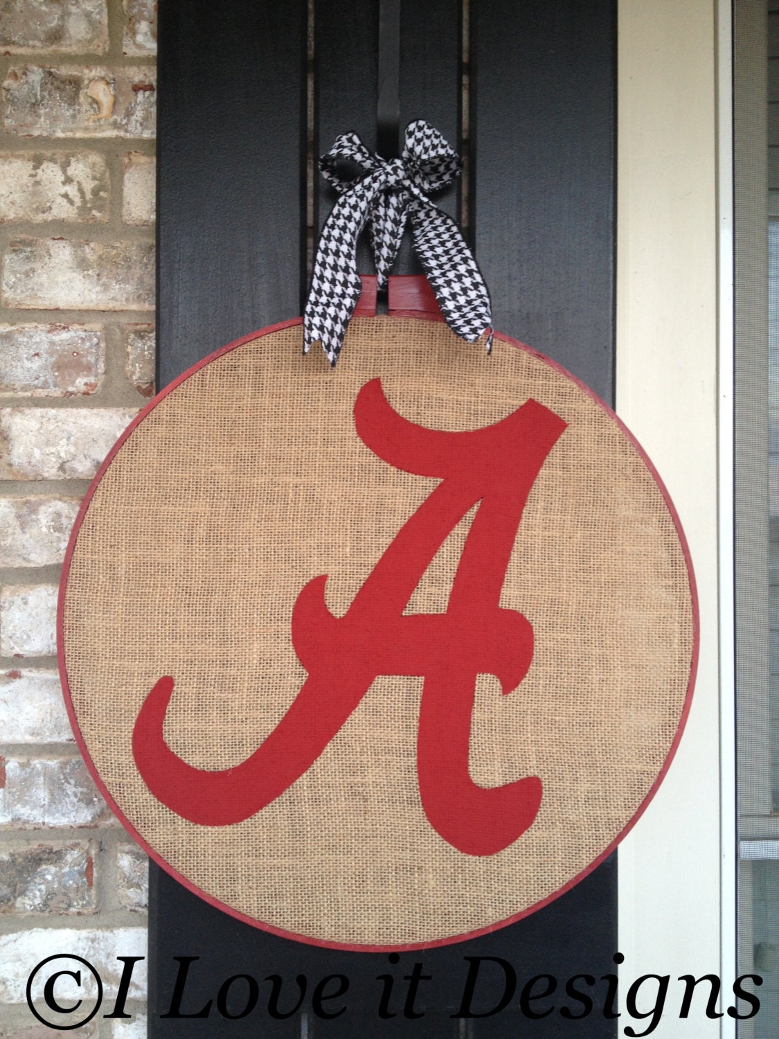 Alabama Burlap Door Hanger