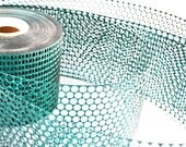 Sale SALE 2 Yards Teal Punchinella Sequin Waste Trim for Mixed Media Artists
