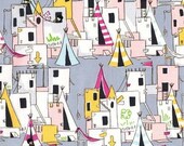 Let's Pretend Fabric - Sarah Jane for Michael Miller - Best Fort Ever in Grey - Half Yard