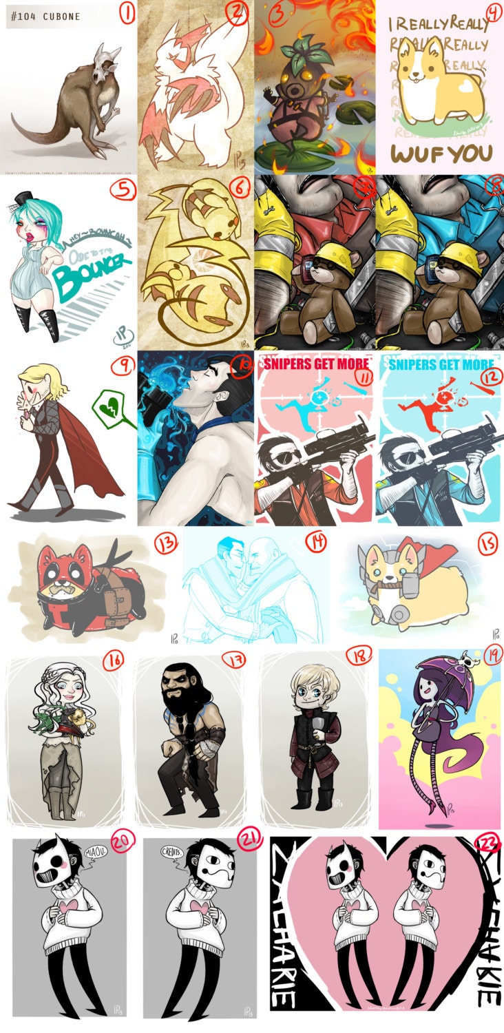 Set of 3 mini prints