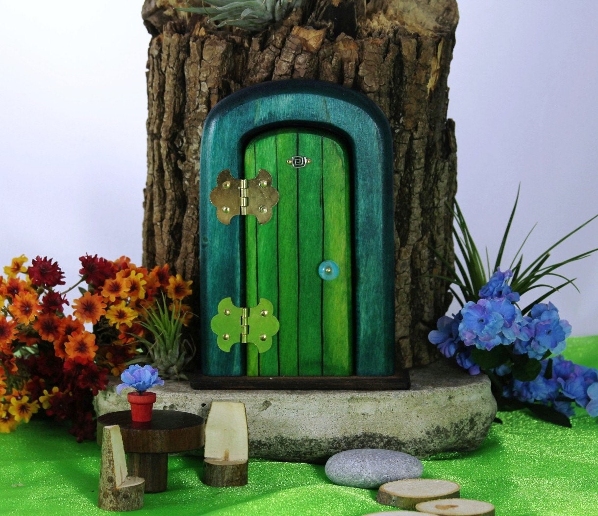 Jewel's Fairy Door - Whimsical wood door by Fairy Hill Woodworks