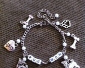 Pug Mom Charm Bracelet