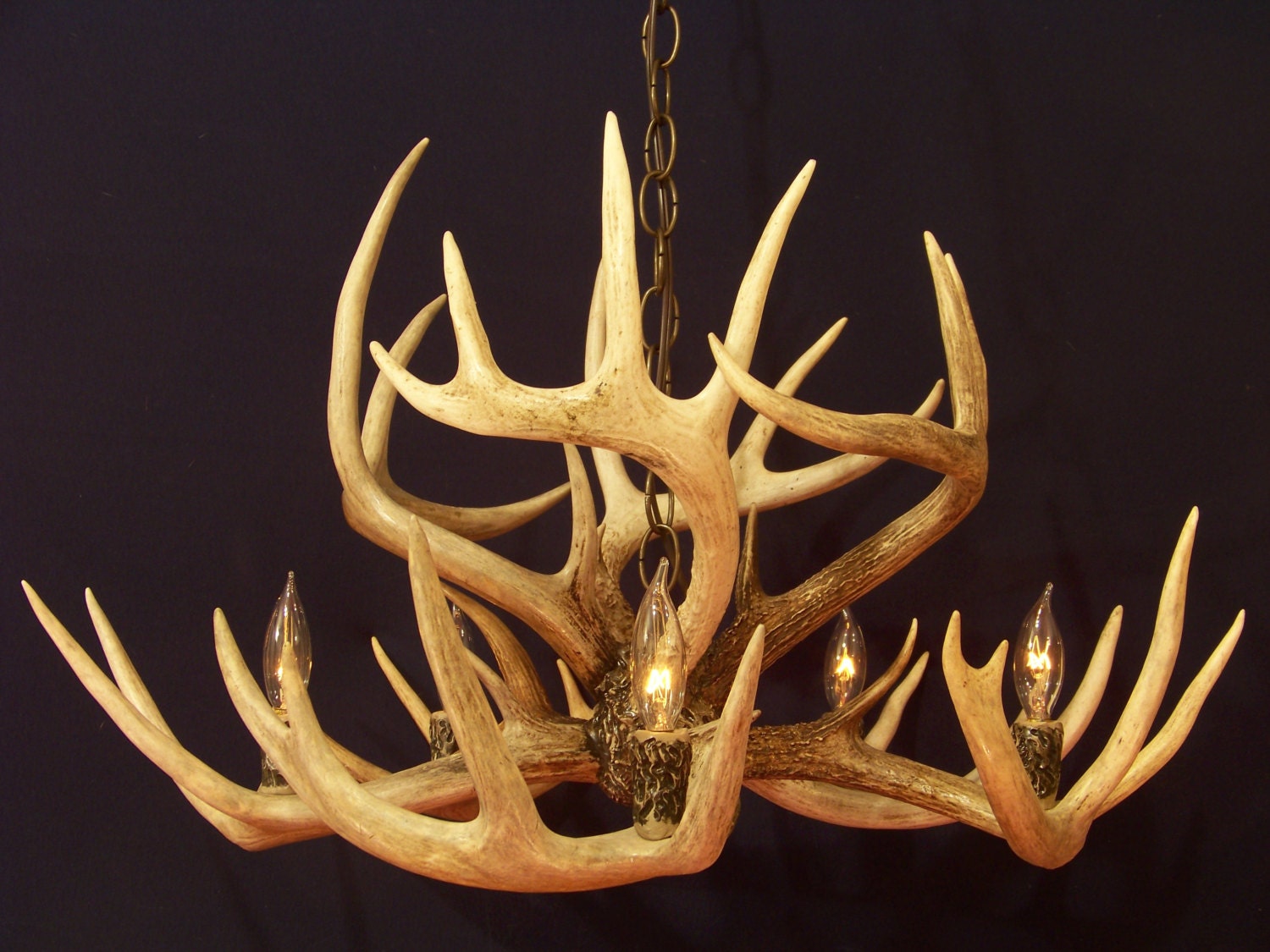 Legend Antler Designs "Nine Antler" Whitetail Deer  Antler Chandelier Light Lamp Fixture