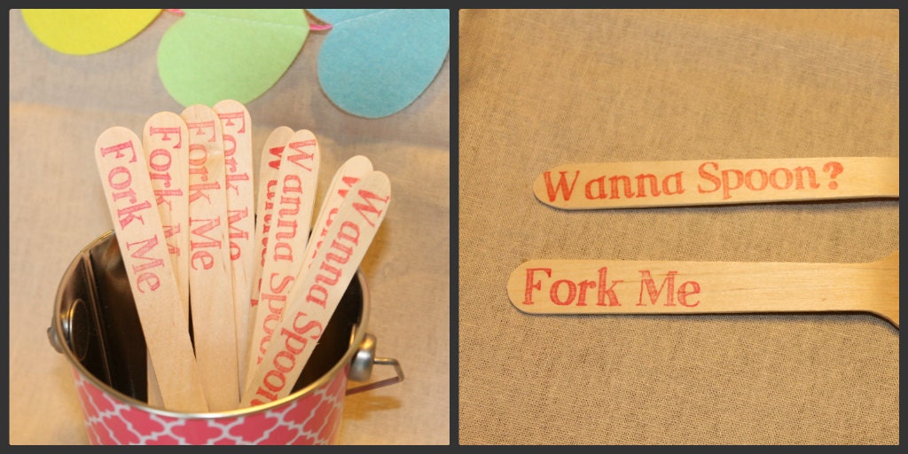 20 Fork Me / Wanna Spoons wooden cutlery