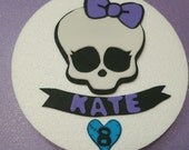 Monster High Inspired Skull and banner Cake Topper Set Il_170x135