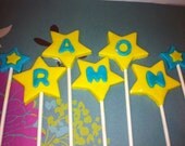 Star Letter Name Picks,  Gum Paste, Weddings, Cake Topper, Birthdays, Baby Shower, Baby Shower, Baby Reveal, Cake, Christening, Communion