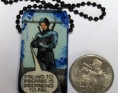 Nightwing Dick Grayson Robin Domino Necklace