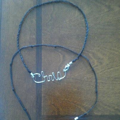 Wire Name Necklace - Custom Made Cord Necklace