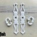 4 AVAIL Shabby Chic White Ring Knobs Vintage Distressed Hardware Pulls Back Plates Kitchen Cabinet Pull Cupboards Handles
