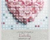 Bridal Shower Invitation Baby Shower Invitation Rose Petal Confetti Printable Digital