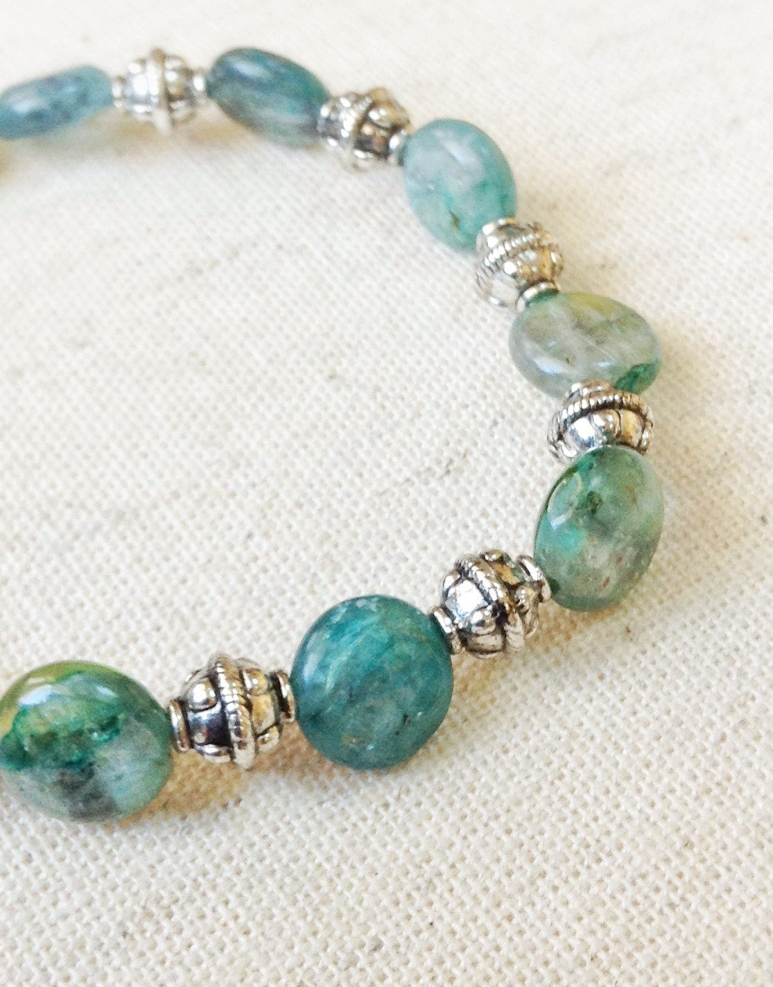 Semi Precious Blue Quartz Bracelet