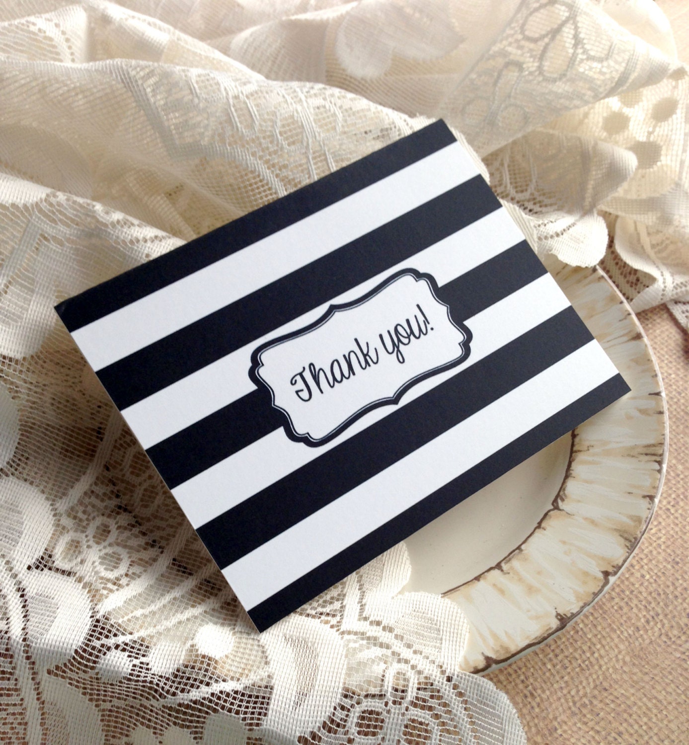 Striped Thank You Cards