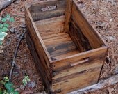 Medium Provincial Wooden Crate from Reclaimed Wood/ Vintage Style Apple Crates /Rustic Crate