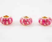 European style bead, Polymer clay beads, handmade jewelry supplies, large hole beads, focal beads
