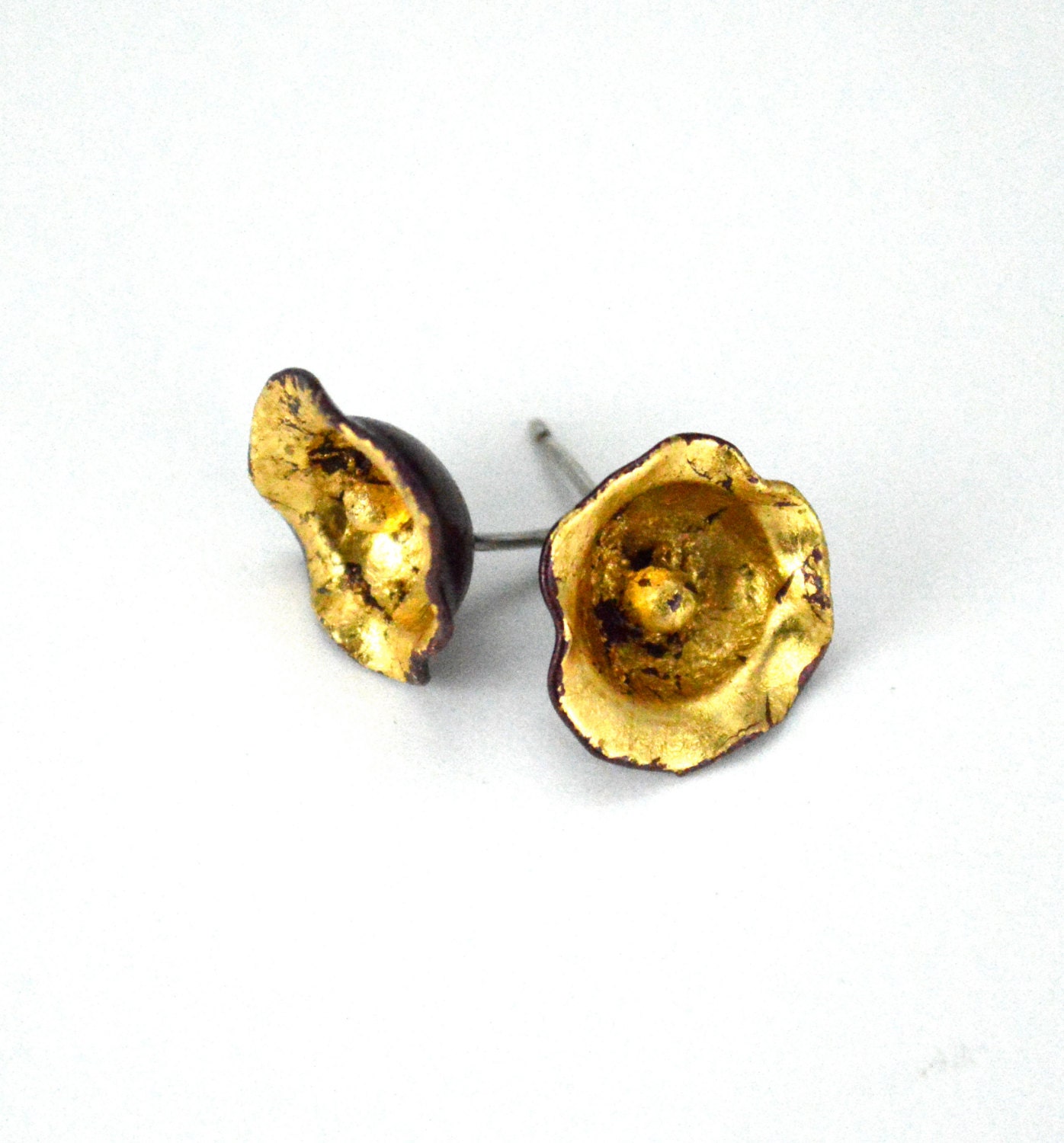 Small Powder Coated Gold Studs