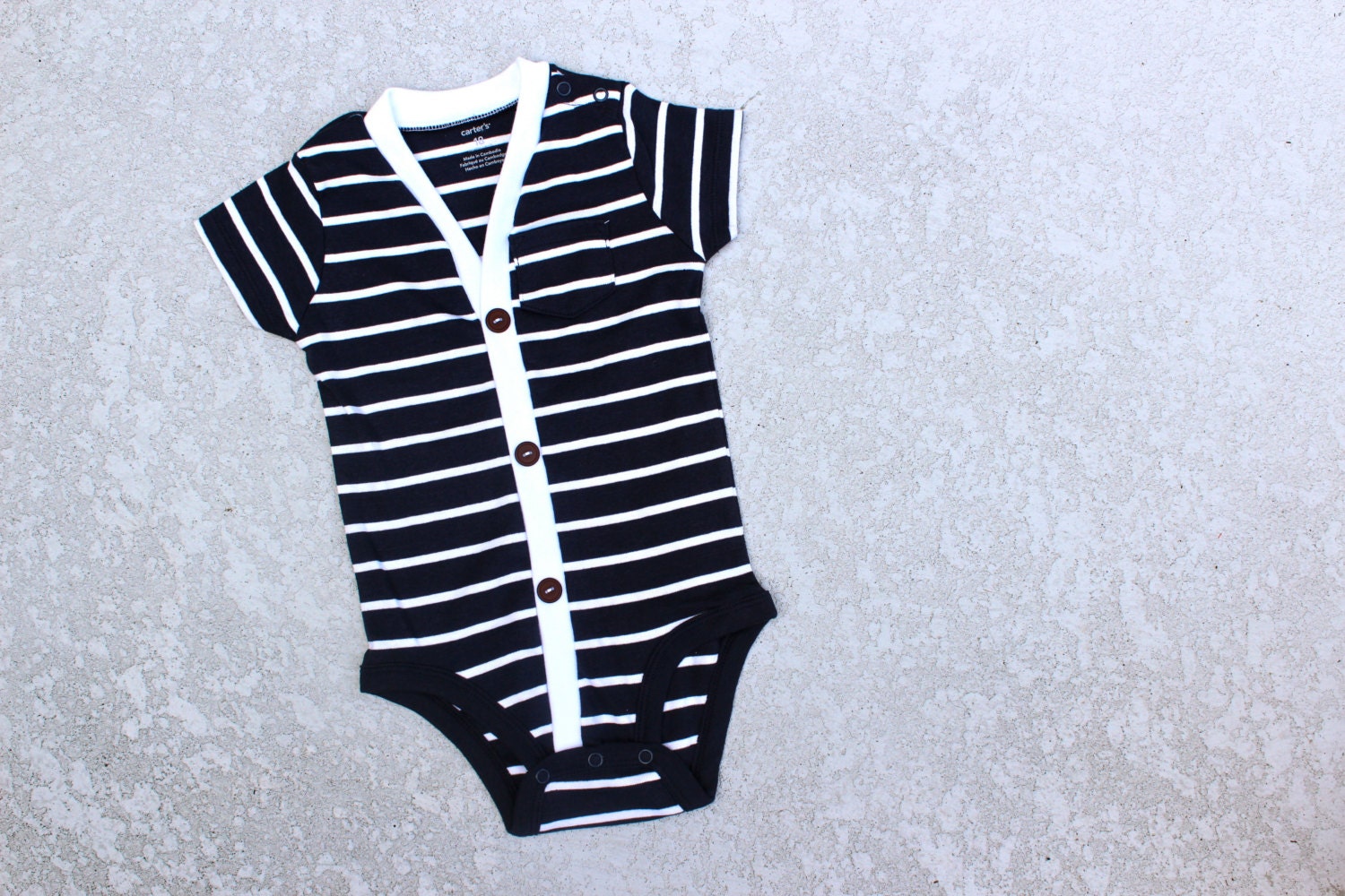 Baby Cardigan Onesie - Navy with White Preppy Baby Boy Cardi - Perfect for a Spring Baby Shower Gift