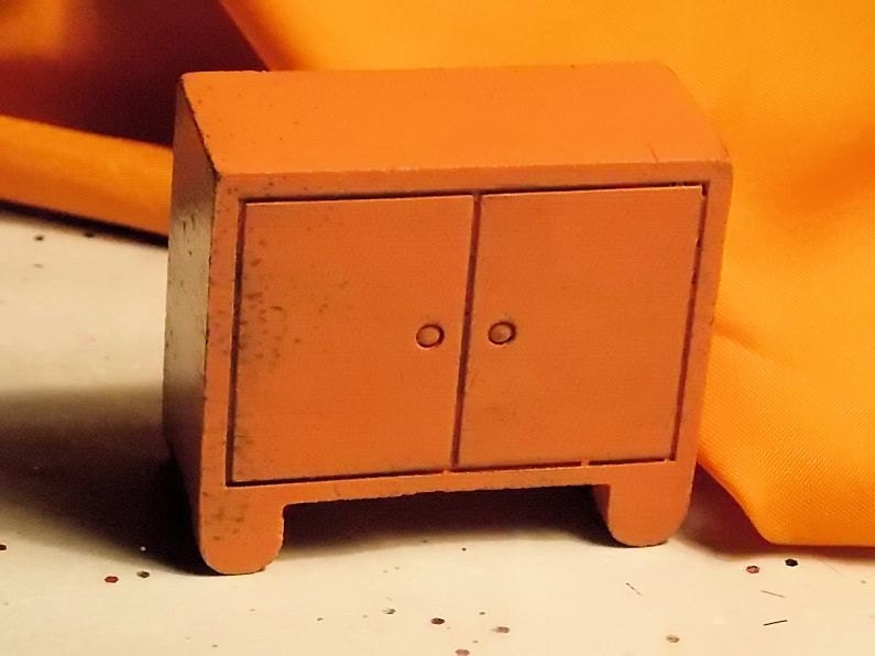 Doll House Strombecker Salmon Buffet  - Strombecker 1940's Furniture - Dollhouse Furniture