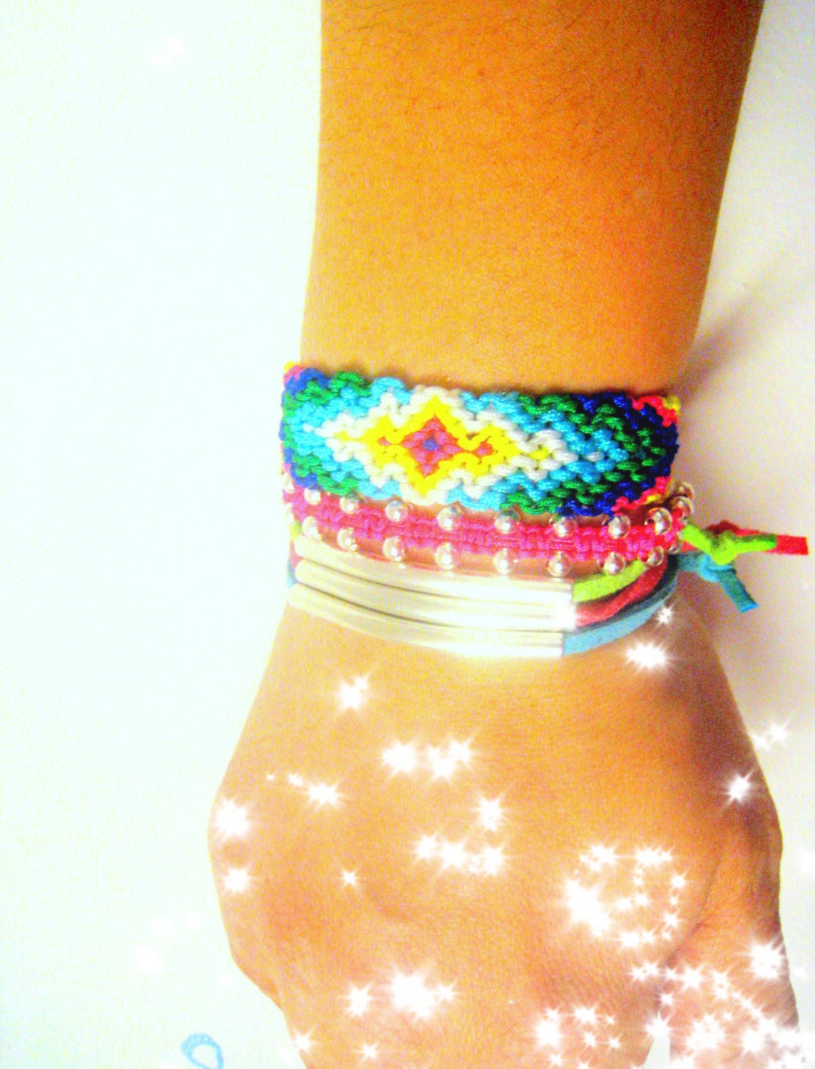 Mirror Friendship Bracelet in Neon colors