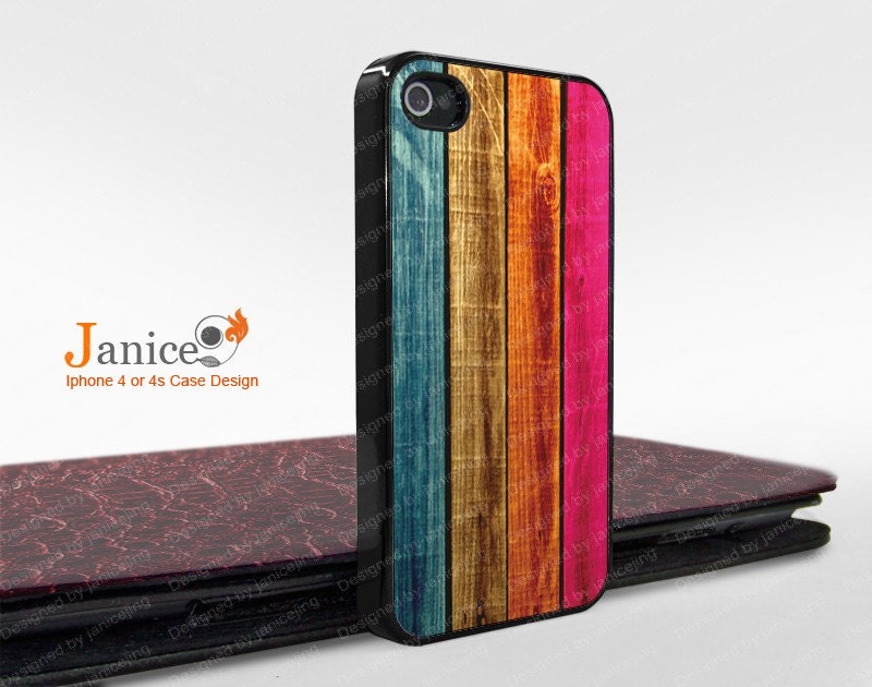 Black iphone 4 cases, iphone 4s case, iphone case 4,black iphone Verizon Sprint cases colorize wood texture style unique Iphone 5case B001