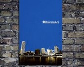 City art skyline poster cityscape of Milwaukee