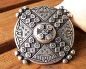 Cute ethnic tribal engrave spacer finding charm pendant silver color