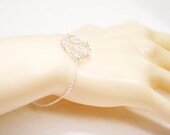 Sterling Silver Plated Filigree Bracelet Anklet, Wedding Jewelry, Modern, Simple, Minimalist, Birthday, Birthstone, Custom Orders Welcome