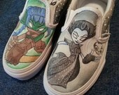 Hand-painted Skylanders characters on Vans shoes