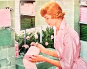 Pink Toilet Paper 1950s ad - Soft-Weve