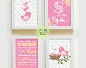 Nursery Art - You are My Sunshine Prints for Nursery or Kids Room,  Baby Nursery Decor, set of four  8x10