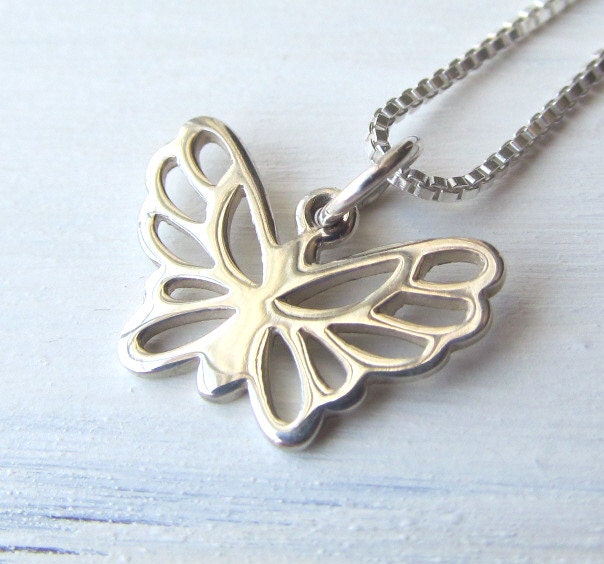 Sterling Silver Petite Butterfly Necklace
