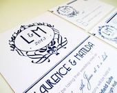 PRINTABLE Champagne Label Wedding Stationery Suite, Set of 3