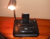 Vintage Sega iphone dock and desk lamp.