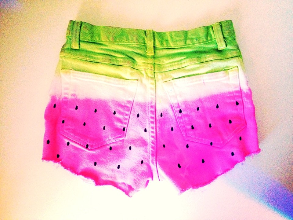 Watermelon High Waisted Shorts