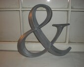 Silver- Ampersand-AND Sign-Alphabet Letters A-W- Wall Decor-Family Initials-Wedding-