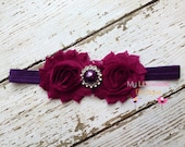 Plum berry Headband- M2M plum romper  Newborn Headband-  Baby Girl Headband - Toddler Headband - Adult Headband