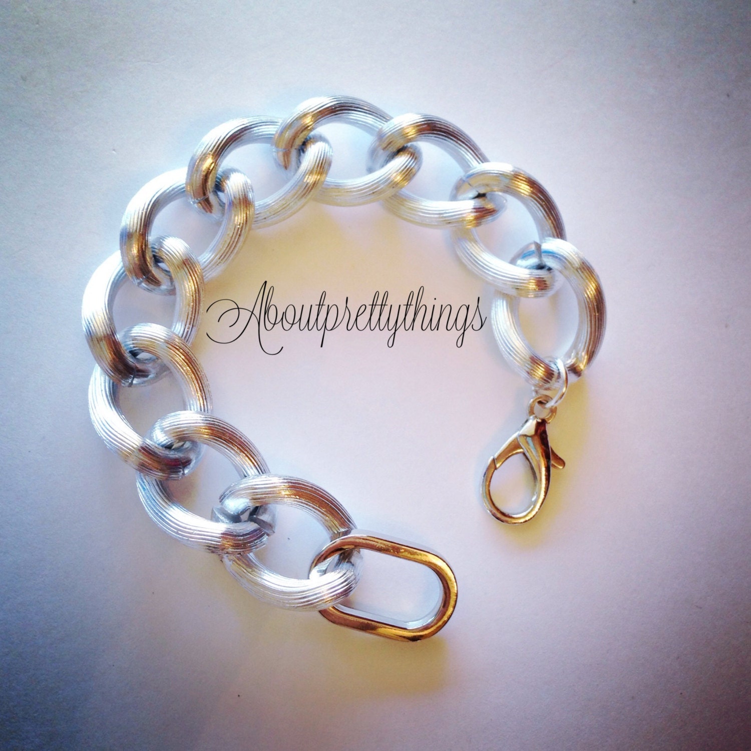 Chunky Textured Silver Chain