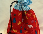 Cats sock project bag