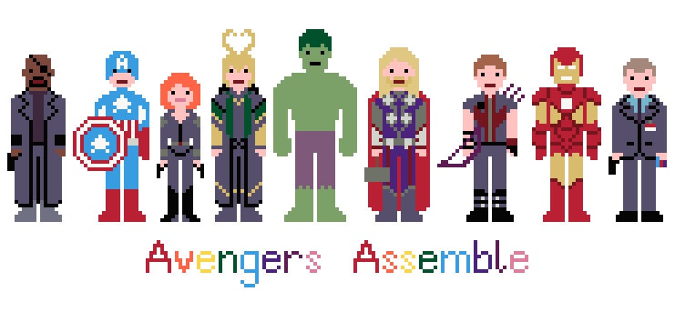 Avengers Assemble EXTENDED - Marvel Cross Stitch Pattern (pdf) INSTANT DOWNLOAD