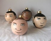 Star Trek Hand Painted Ornament Set -Kirk, Spock, Uhura, Sulu George Takei