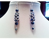 Sapphire Blue AB Crystal Earrings