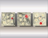 Modern Abstract Original PAINTING Contemporary Textured Fine ART Flower paintings by Ettis Gallery