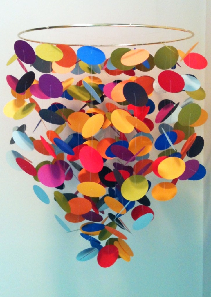 Vibrant modern baby mobile--crib mobile, nursery mobile, gift for new baby, baby shower decor